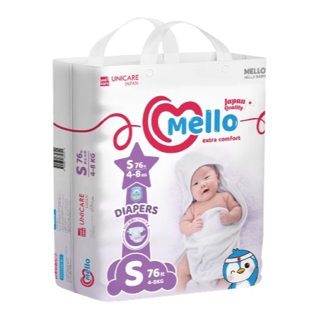Подгузники Mello Размер S, 76 шт