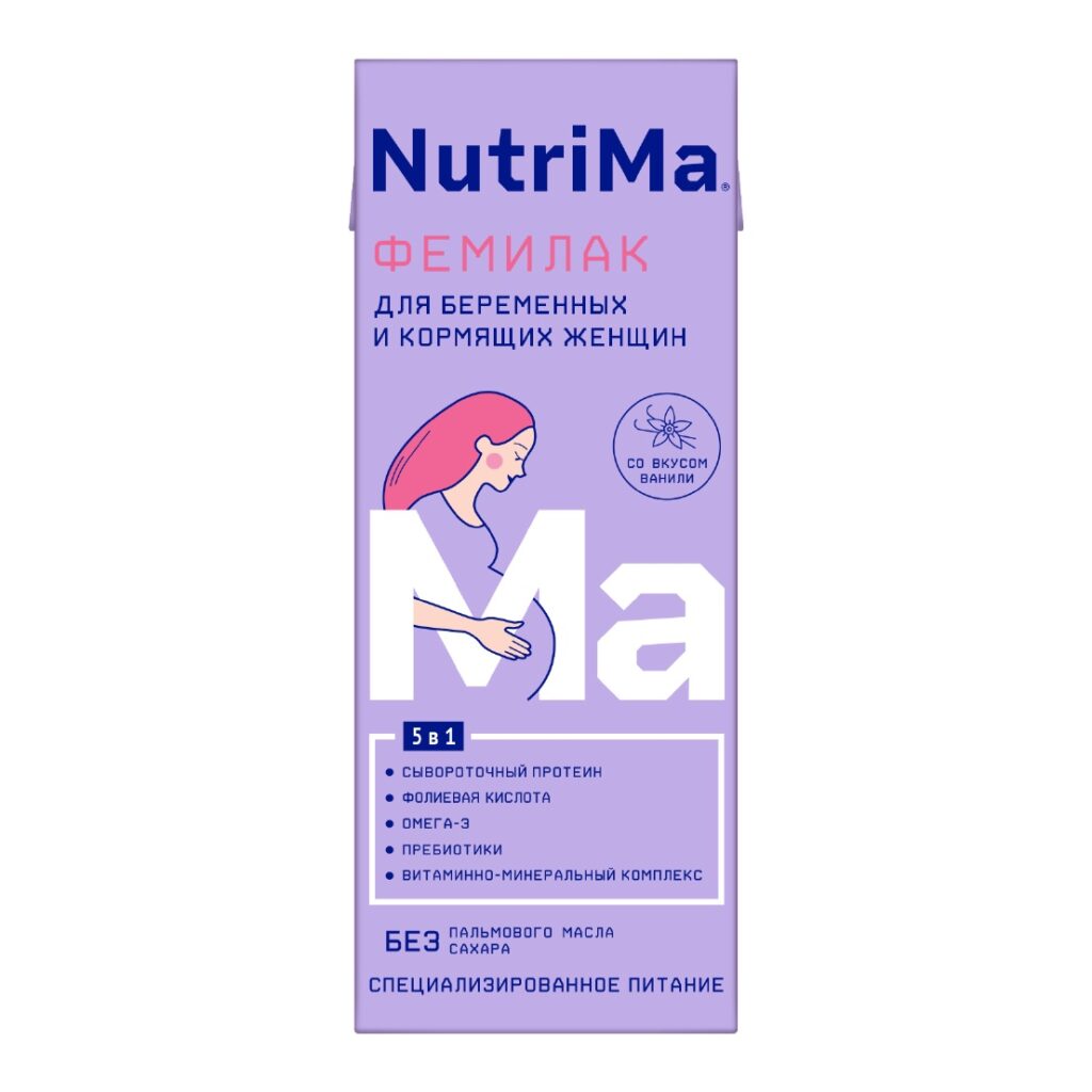 NutriMa Фемилак Продукт стерилизованный для беременных и кормящих женщин, со вкусом ванили