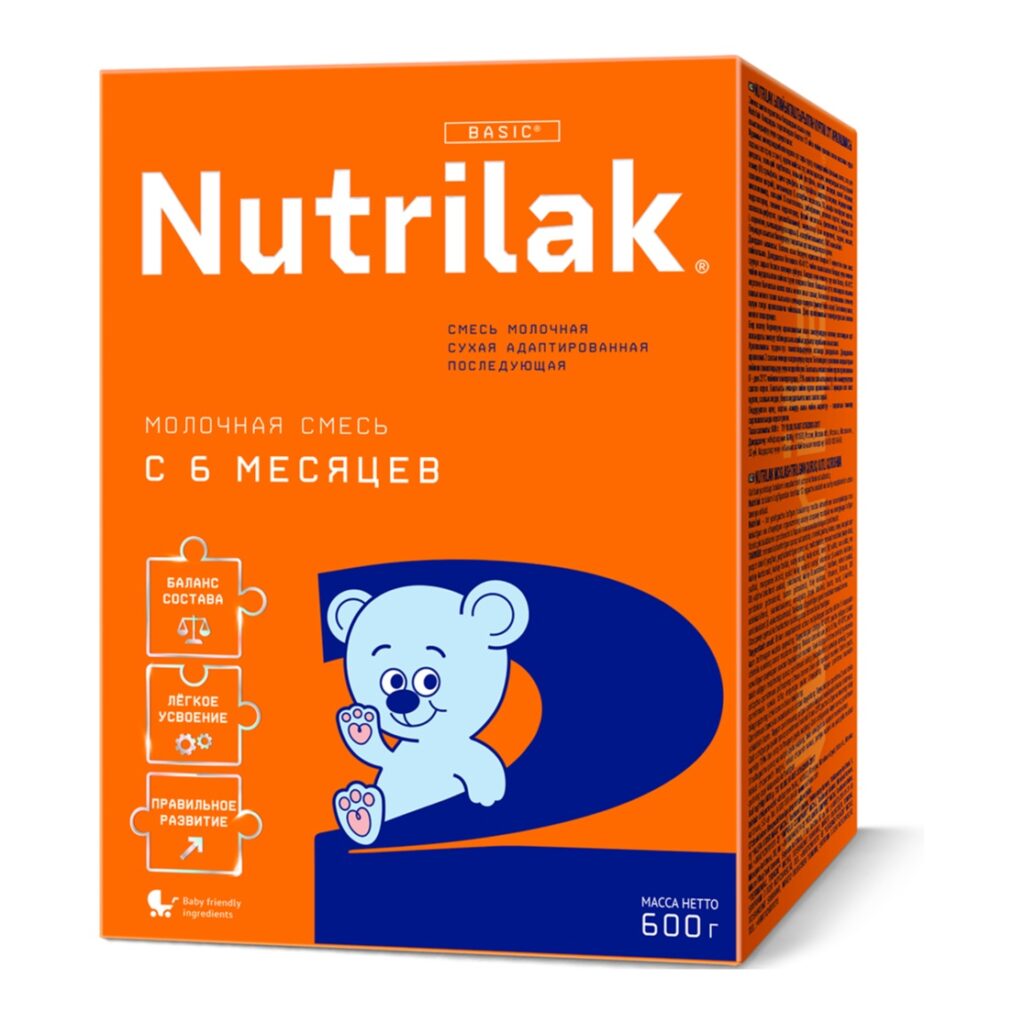 Nutrilak 2 Молочная смесь сухая адаптированная последующая, 600 г