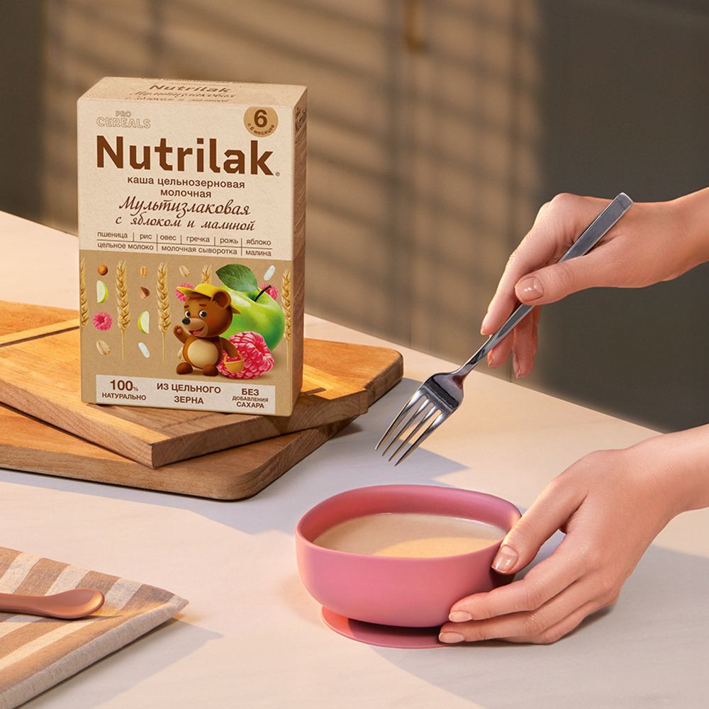 Nutrilak Premium Procereals Каша молочная Мультизлаковая с яблоком и малиной — фото 8