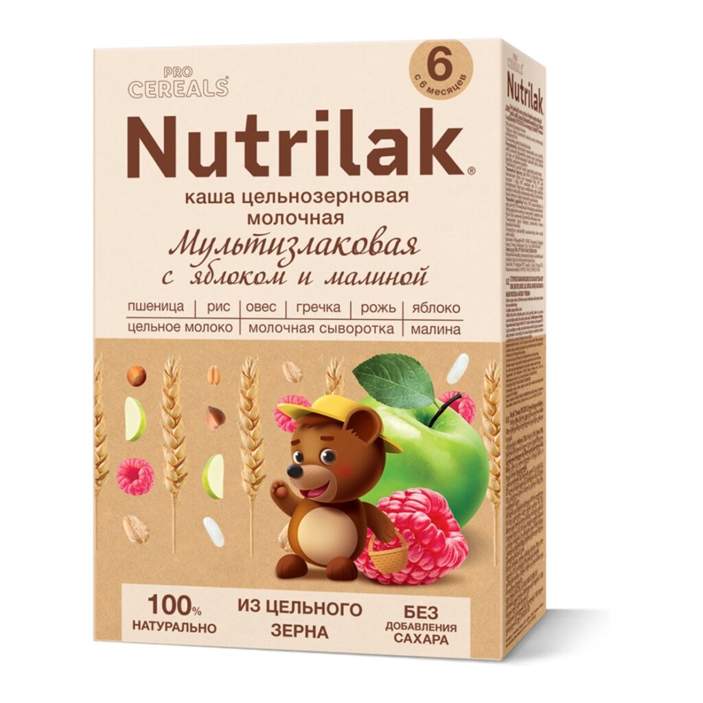 Nutrilak Premium Procereals Каша молочная Мультизлаковая с яблоком и малиной