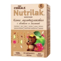 Nutrilak Premium Procereals Каша молочная Мультизлаковая с яблоком и малиной