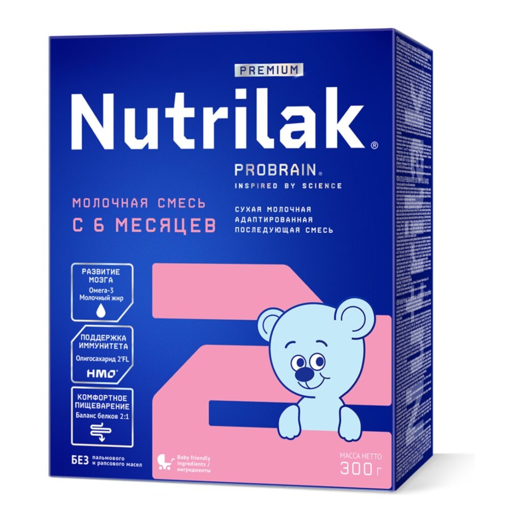 Nutrilak Premium 2 Молочная смесь адаптированная последующая, 300 г