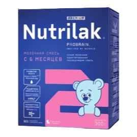 Nutrilak Premium 2 Молочная смесь адаптированная последующая, 300 г