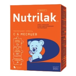 Nutrilak 2 Молочная смесь стерилизованная адаптированная последующая, 300 г