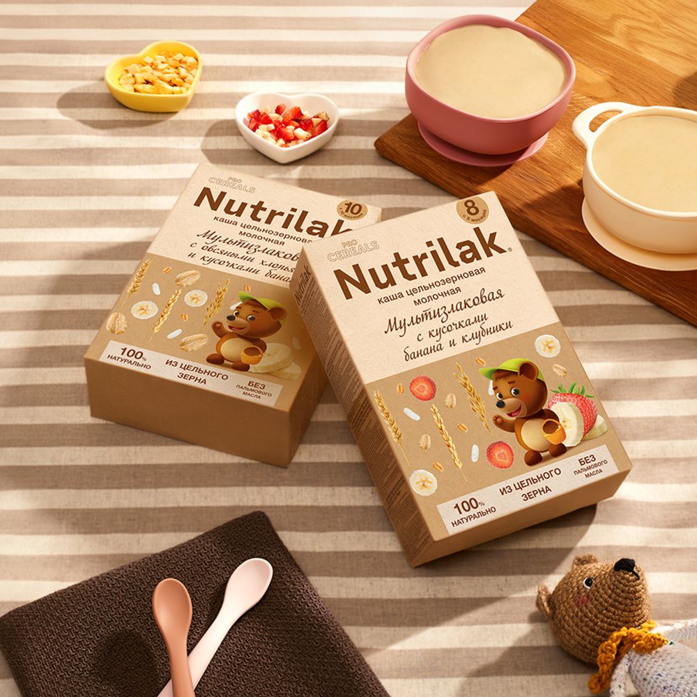 Nutrilak Premium Procereals Каша ц/з молочная Мультизлаковая с овсяными хлопьями и кусочками банана — фото 8