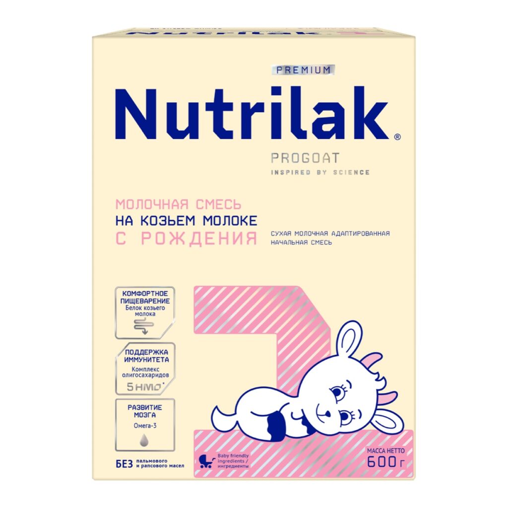 Nutrilak 1 Premium Смесь молочная сухая начальная на основе козьего молока, 600 г