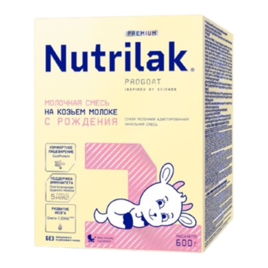Nutrilak 1 Premium Смесь молочная сухая начальная на основе козьего молока, 600 г