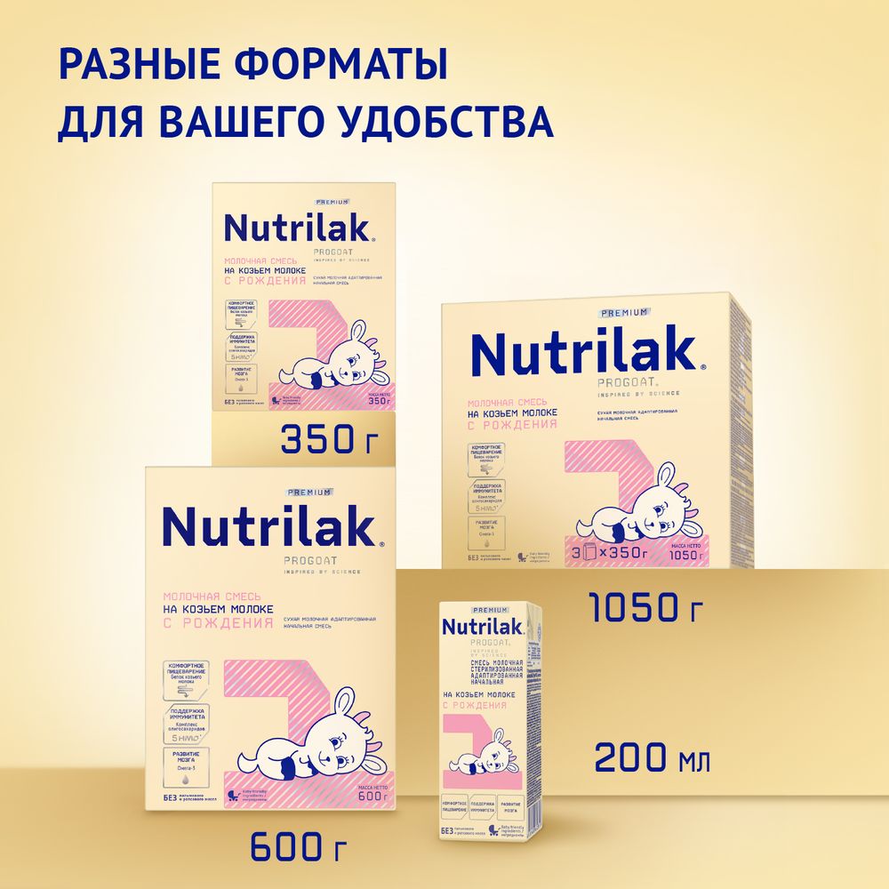 Nutrilak 1 Premium Смесь молочная сухая начальная на основе козьего молока, 1050 г — фото 14