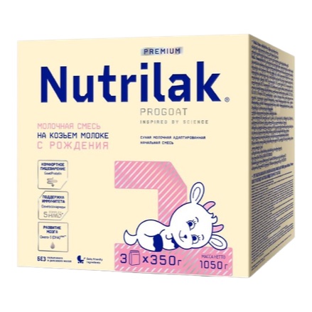 Nutrilak 1 Premium Смесь молочная сухая начальная на основе козьего молока, 1050 г