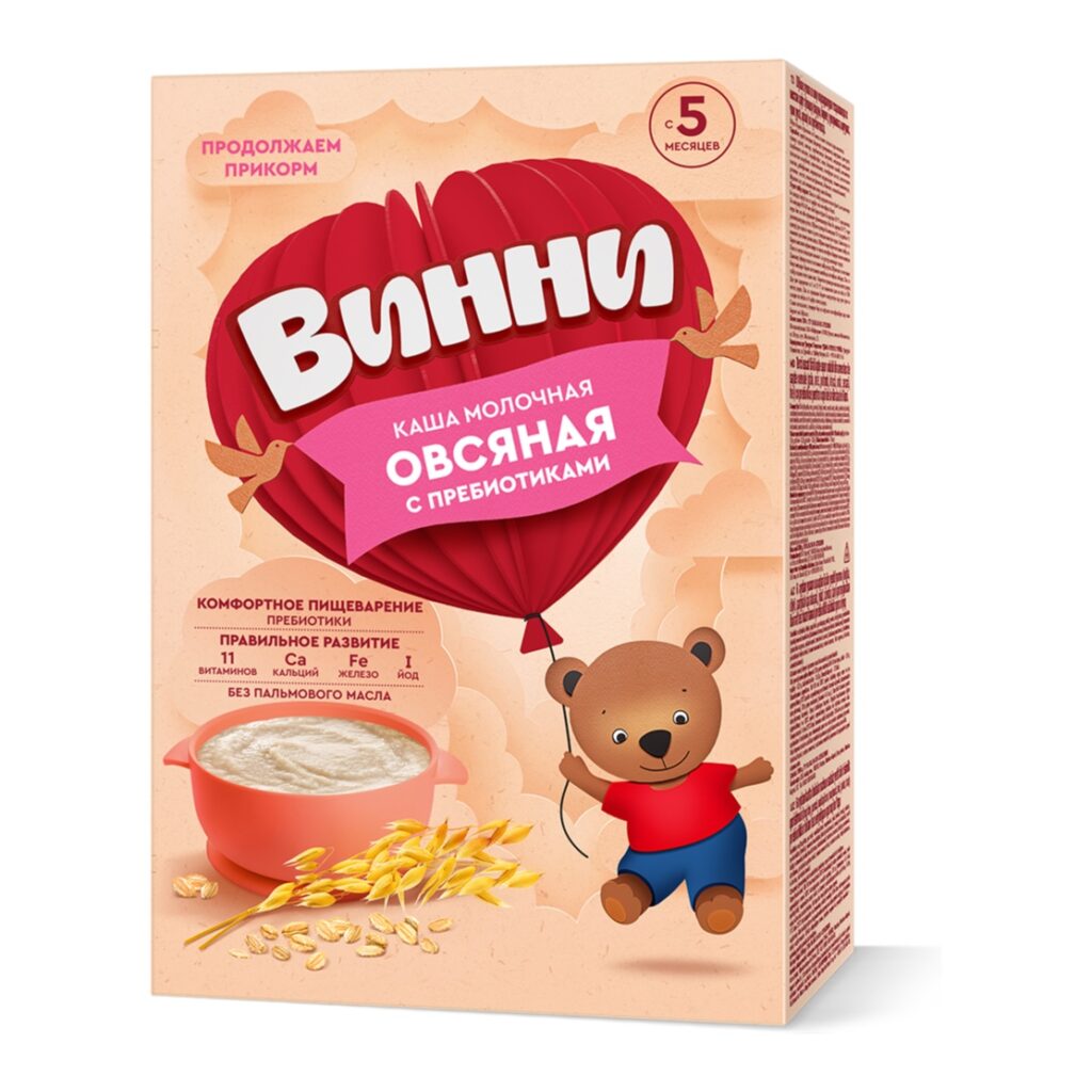 Винни каша молочная Овсяная с пребиотиками