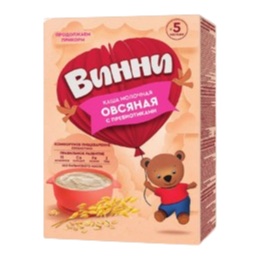 Винни каша молочная Овсяная с пребиотиками