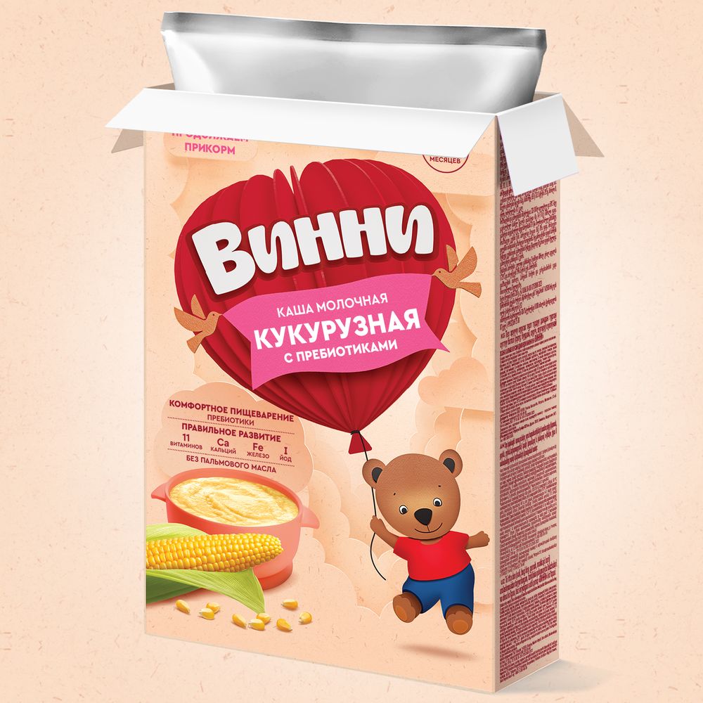 Винни каша молочная Кукурузная с пребиотиками — фото 12