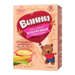 Винни каша молочная Кукурузная с пребиотиками