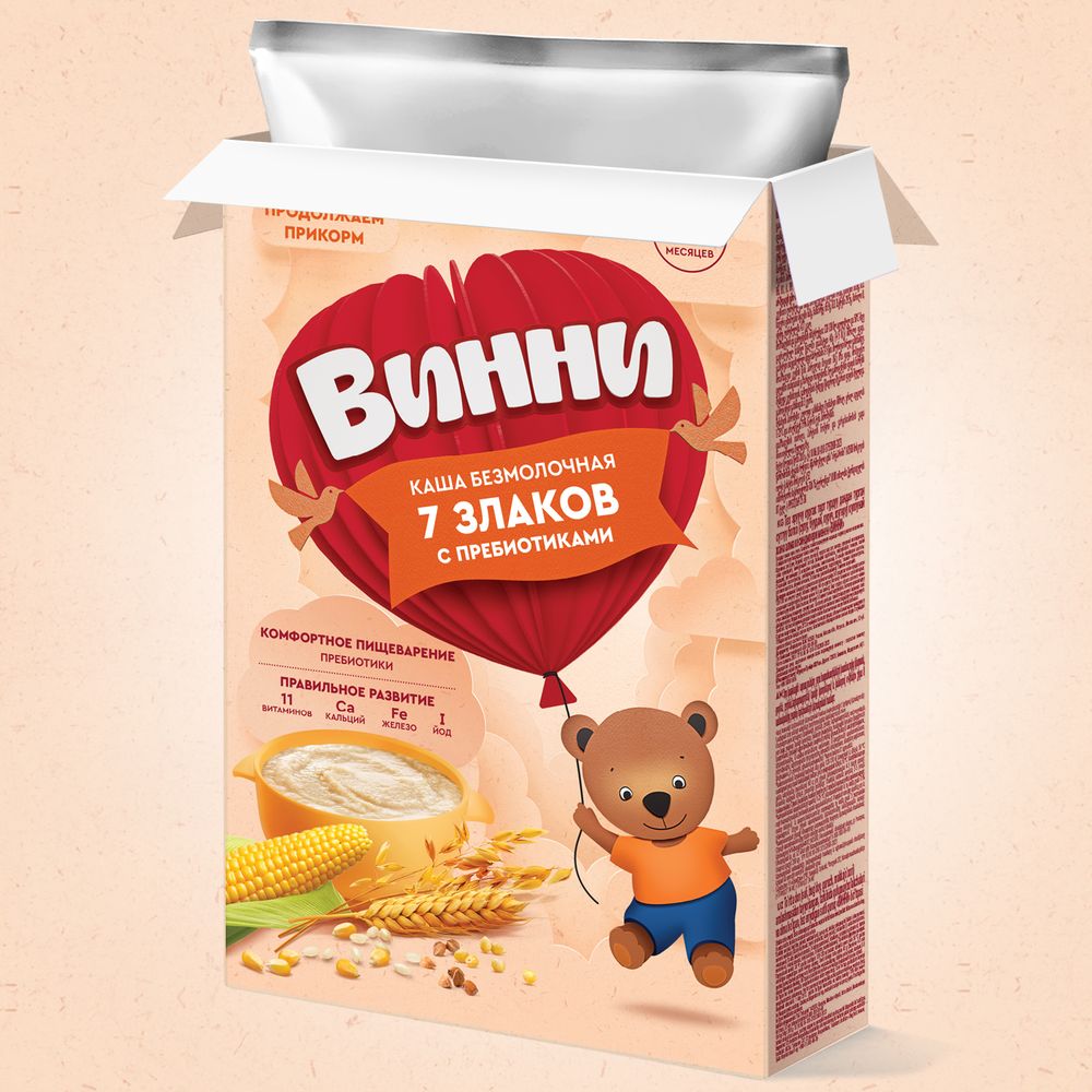 Винни каша безмолочная 7 злаков с пребиотиками — фото 12
