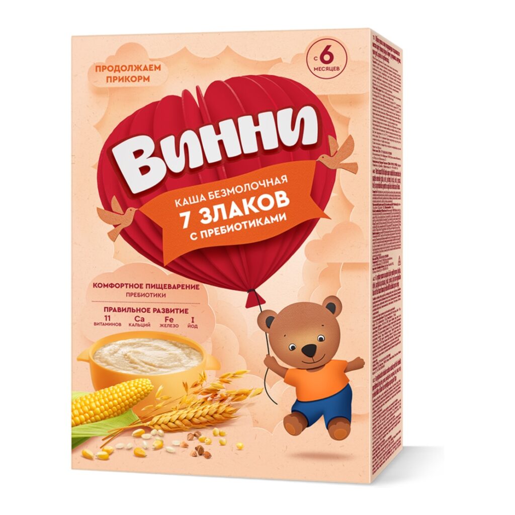Винни каша безмолочная 7 злаков с пребиотиками