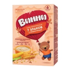 Винни каша безмолочная 7 злаков с пребиотиками