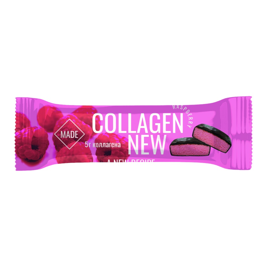 Лорд протеиновый батончик Collagen New Малина