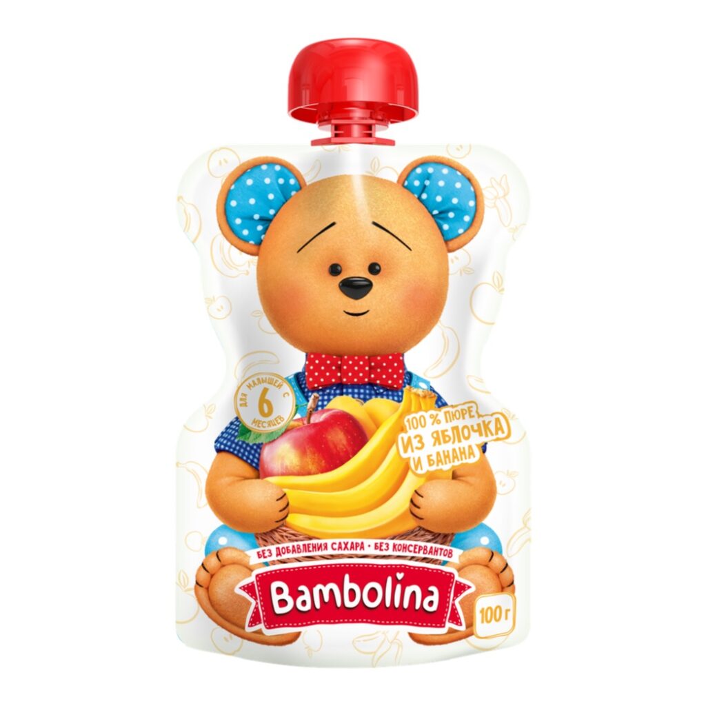 Bambolina пюре Яблоко и банан